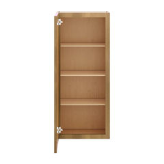 J&K Butterscotch B8 Wall Glass Cabinet - 18" W x 42" H (No Glass Insert)