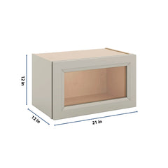 J&K Pebble B6 Wall Glass Cabinet - 21" W x 12" H (No Glass Insert)