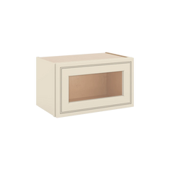 J&K Pearl Glazed H9 Wall Glass Cabinet - 21" W x 12" H (No Glass Insert)