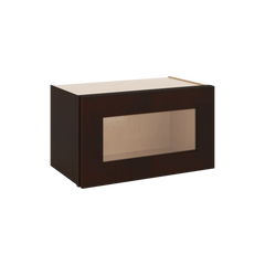 J&K Java Coffee S1 Wall Glass Cabinet - 21" W x 12" H (No Glass Insert)