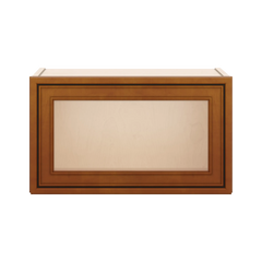J&K Mocha Glazed K10 Wall Glass Cabinet - 21" W x 12" H (No Glass Insert)