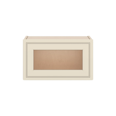 J&K Pearl Glazed H9 Wall Glass Cabinet - 21" W x 12" H (No Glass Insert)