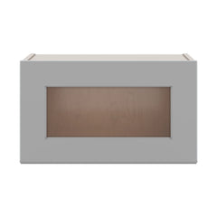 J&K Castle Grey S5 Wall Glass Cabinet - 21" W x 12" H (No Glass Insert)