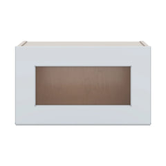 J&K White Shaker S8 Wall Glass Cabinet - 21" W x 12" H (No Glass Insert)