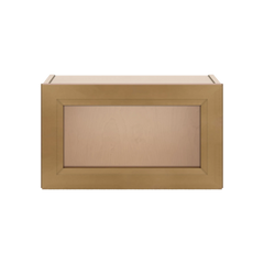 J&K Butterscotch B8 Wall Glass Cabinet - 21" W x 12" H (No Glass Insert)