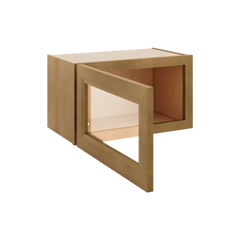 J&K Butterscotch B8 Wall Glass Cabinet - 21" W x 12" H (No Glass Insert)