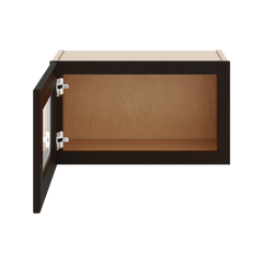 J&K Espresso K8 Wall Glass Cabinet - 21" W x 12" H (No Glass Insert)