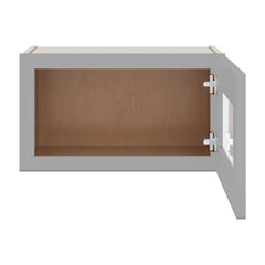 J&K Castle Grey S5 Wall Glass Cabinet - 21" W x 12" H (No Glass Insert)