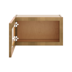 J&K Butterscotch B8 Wall Glass Cabinet - 21" W x 12" H (No Glass Insert)