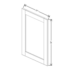J&K Creme Glazed A7 Dummy Insert Door Panel 21" W x 30" H