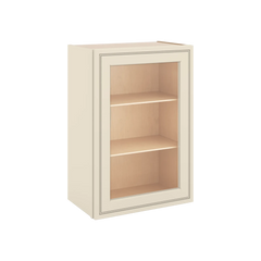 J&K Pearl Glazed H9 Wall Glass Cabinet - 21" W x 30" H (No Glass Insert)