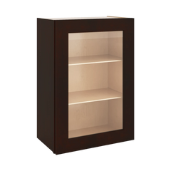 J&K Java Coffee S1 Wall Glass Cabinet - 21" W x 30" H (No Glass Insert)