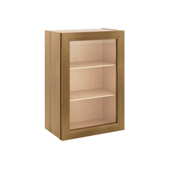 J&K Butterscotch B8 Wall Glass Cabinet - 21" W x 30" H (No Glass Insert)