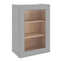 J&K Castle Grey S5 Wall Glass Cabinet - 21" W x 30" H (No Glass Insert)