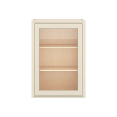 J&K Pearl Glazed H9 Wall Glass Cabinet - 21" W x 30" H (No Glass Insert)