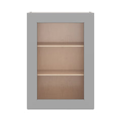 J&K Castle Grey S5 Wall Glass Cabinet - 21" W x 30" H (No Glass Insert)