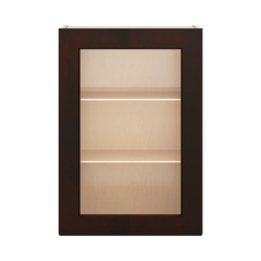 J&K Java Coffee S1 Wall Glass Cabinet - 21" W x 30" H (No Glass Insert)