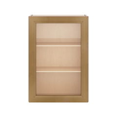 J&K Butterscotch B8 Wall Glass Cabinet - 21" W x 30" H (No Glass Insert)