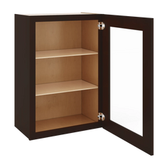 J&K Java Coffee S1 Wall Glass Cabinet - 21" W x 30" H (No Glass Insert)