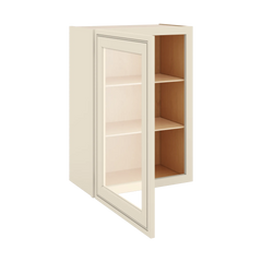 J&K Pearl Glazed H9 Wall Glass Cabinet - 21" W x 30" H (No Glass Insert)