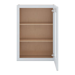 J&K White Shaker S8 Wall Glass Cabinet - 21" W x 30" H (No Glass Insert)