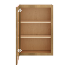 J&K Butterscotch B8 Wall Glass Cabinet - 21" W x 30" H (No Glass Insert)