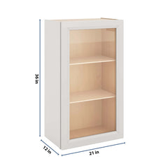 J&K Pure B5 Wall Glass Cabinet - 21" W x 36" H (No Glass Insert)