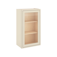J&K Pearl Glazed H9 Wall Glass Cabinet - 21" W x 36" H (No Glass Insert)
