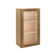 J&K Butterscotch B8 Wall Glass Cabinet - 21" W x 36" H (No Glass Insert)