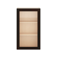 J&K Espresso K8 Wall Glass Cabinet - 21" W x 36" H (No Glass Insert)