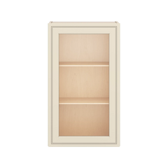 J&K Pearl Glazed H9 Wall Glass Cabinet - 21" W x 36" H (No Glass Insert)