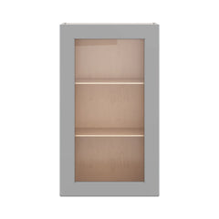 J&K Castle Grey S5 Wall Glass Cabinet - 21" W x 36" H (No Glass Insert)