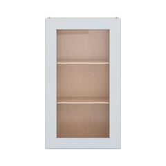 J&K White Shaker S8 Wall Glass Cabinet - 21" W x 36" H (No Glass Insert)