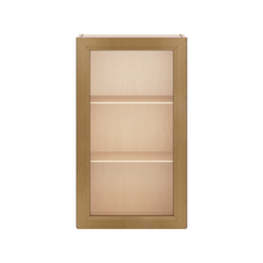 J&K Butterscotch B8 Wall Glass Cabinet - 21" W x 36" H (No Glass Insert)