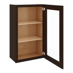 J&K Java Coffee S1 Wall Glass Cabinet - 21" W x 36" H (No Glass Insert)