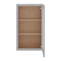 J&K Castle Grey S5 Wall Glass Cabinet - 21" W x 36" H (No Glass Insert)