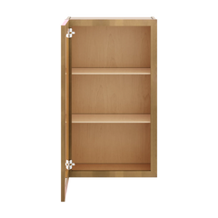 J&K Butterscotch B8 Wall Glass Cabinet - 21" W x 36" H (No Glass Insert)