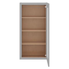 J&K Castle Grey S5 Wall Glass Cabinet - 21" W x 42" H (No Glass Insert)