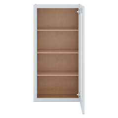 J&K White Shaker S8 Wall Glass Cabinet - 21" W x 42" H (No Glass Insert)