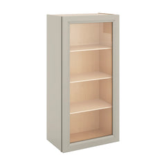 J&K Pebble B6 Wall Glass Cabinet - 21" W x 42" H (No Glass Insert)