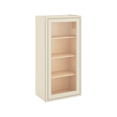J&K Pearl Glazed H9 Wall Glass Cabinet - 21" W x 42" H (No Glass Insert)