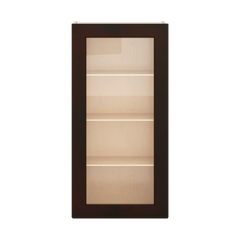 J&K Java Coffee S1 Wall Glass Cabinet - 21" W x 42" H (No Glass Insert)