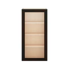 J&K Espresso K8 Wall Glass Cabinet - 21" W x 42" H (No Glass Insert)