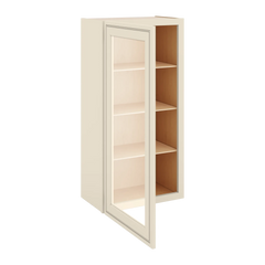J&K Pearl Glazed H9 Wall Glass Cabinet - 21" W x 42" H (No Glass Insert)