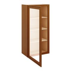 J&K Mocha Glazed K10 Wall Glass Cabinet - 21" W x 42" H (No Glass Insert)