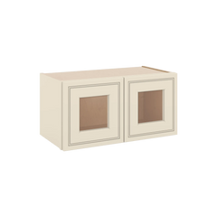 J&K Pearl Glazed H9 Wall Glass Cabinet - 24" W x 12" H (No Glass Insert)