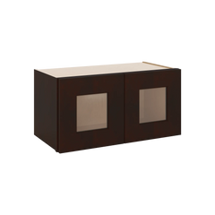 J&K Java Coffee S1 Wall Glass Cabinet - 24" W x 12" H (No Glass Insert)