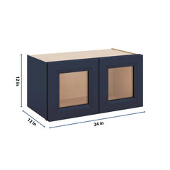 J&K Naval B7 Wall Glass Cabinet - 24" W x 12" H (No Glass Insert)