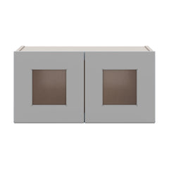 J&K Castle Grey S5 Wall Glass Cabinet - 24" W x 12" H (No Glass Insert)