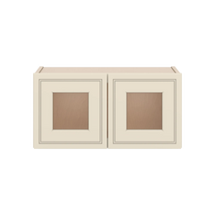 J&K Pearl Glazed H9 Wall Glass Cabinet - 24" W x 12" H (No Glass Insert)